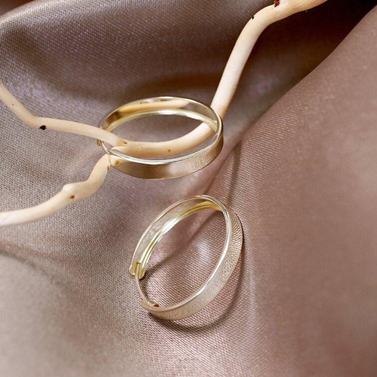 Stříbrné pozlacené náušnice kruhy 61067