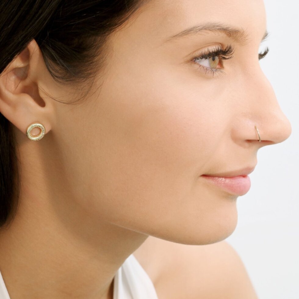 Pozlátené náušnice krúžky 11745.1