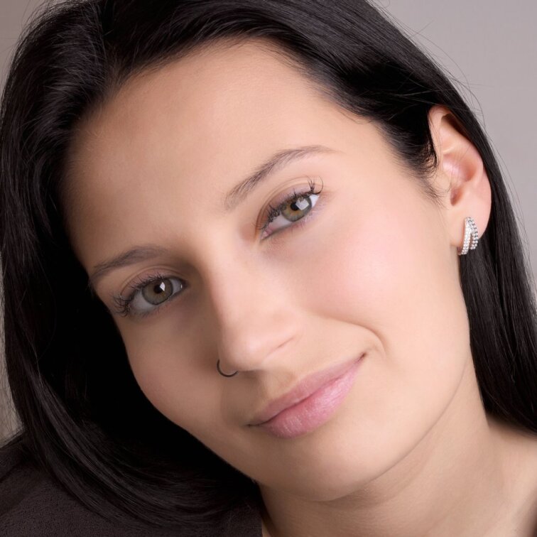 Stříbrné náušnice s shell perličkami 11809.1