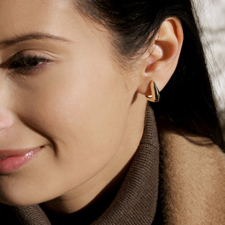 Pozlacené masivní náušnice kruhy 61155