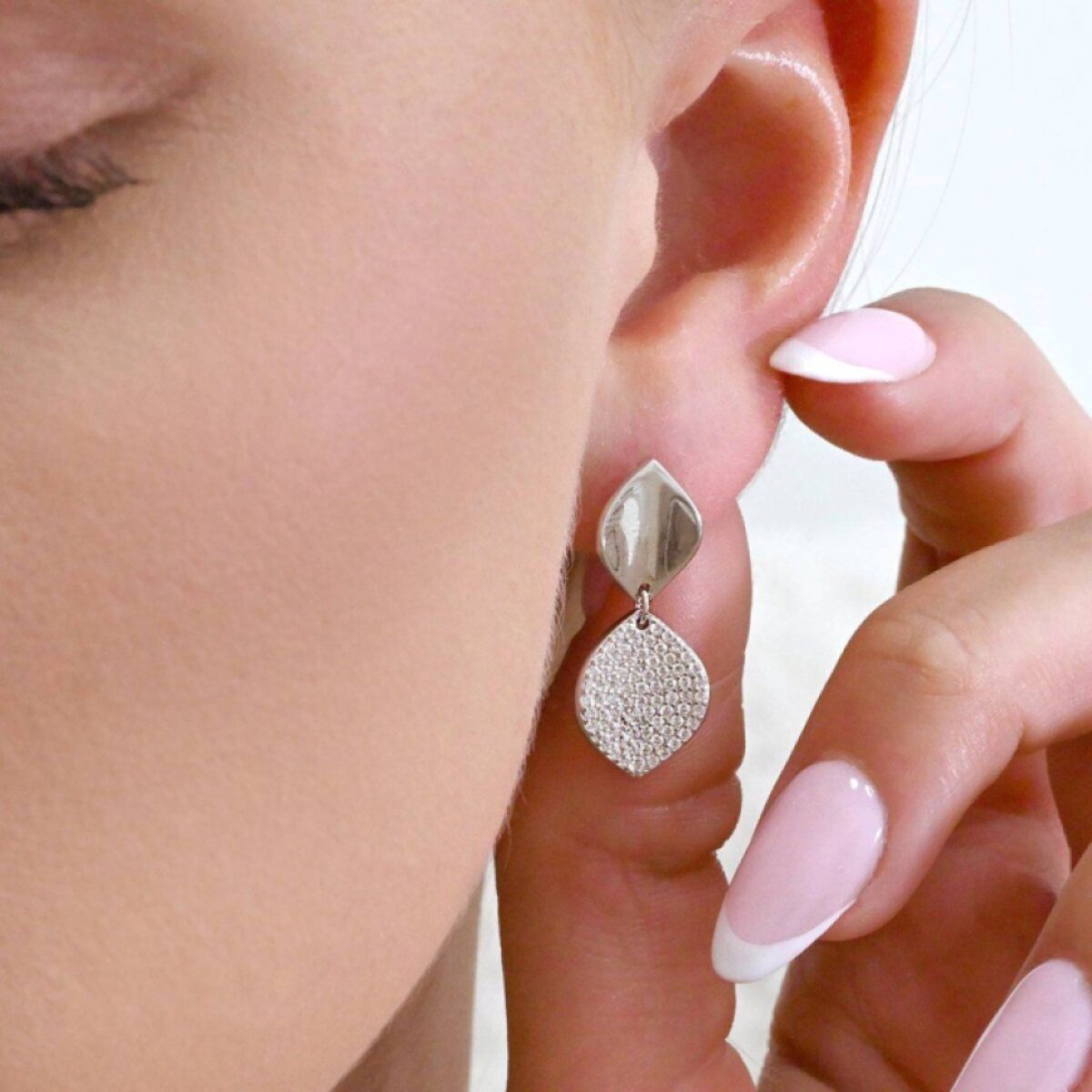 Stříbrné náušnice dvojité kapky 11788.1