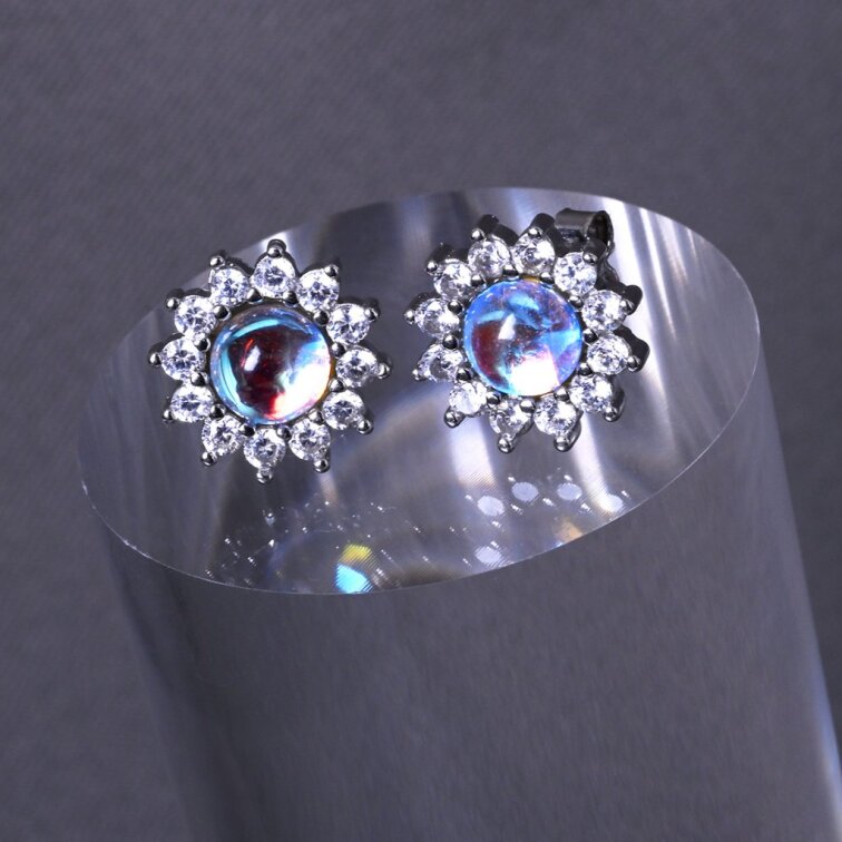 Strieborné náušnice kvietky 11759.1