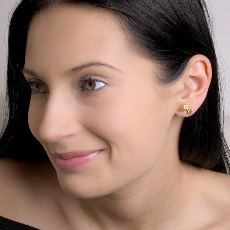 Náušnice oceľové dúhy 41010.1