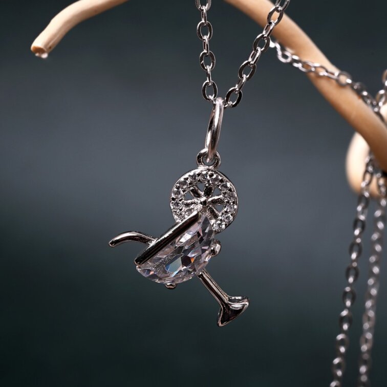 Strieborný náhrdelník koktail 12177.1