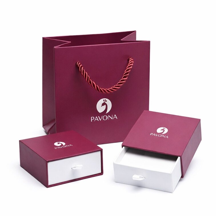 Náhrdelník ocelový s perličkami a srdíčky 42024.1