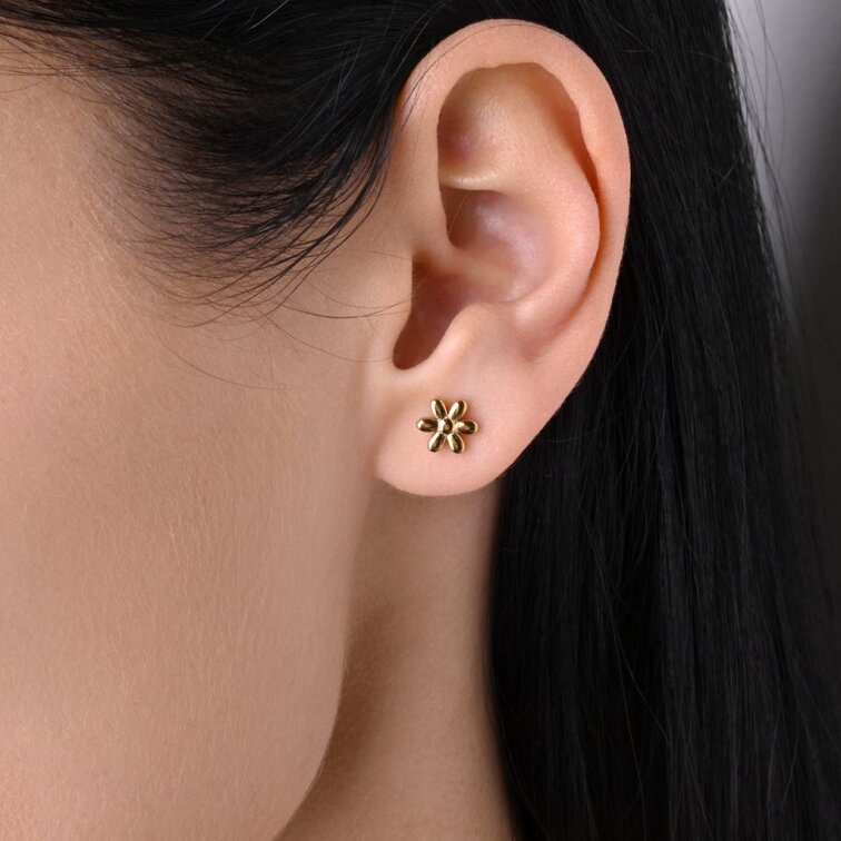 Náušnice oceľové kvietky 41007.1