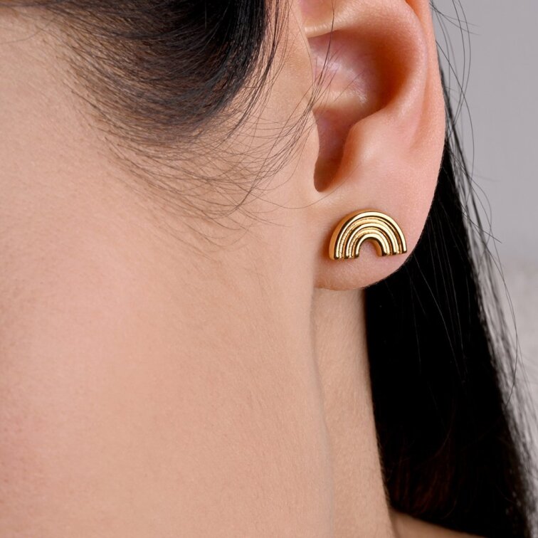 Náušnice oceľové dúhy 41010.1