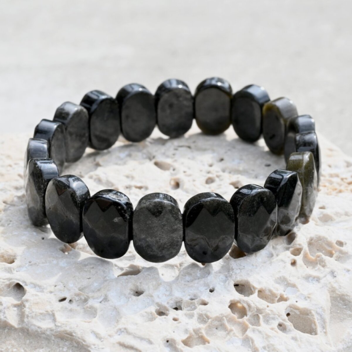 Náramek s minerálními kameny onyx 43057.3