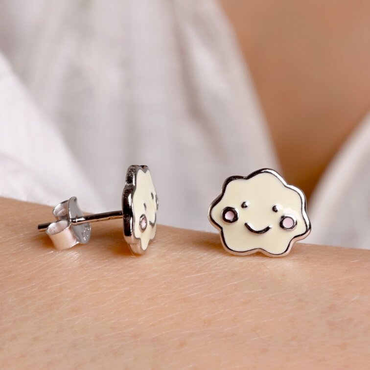 Stříbrné náušnice mráčky 61140