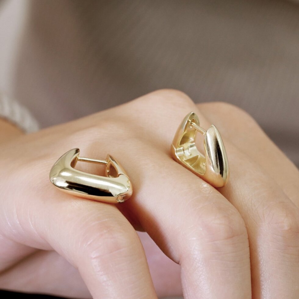 Pozlacené masivní náušnice kruhy 61155