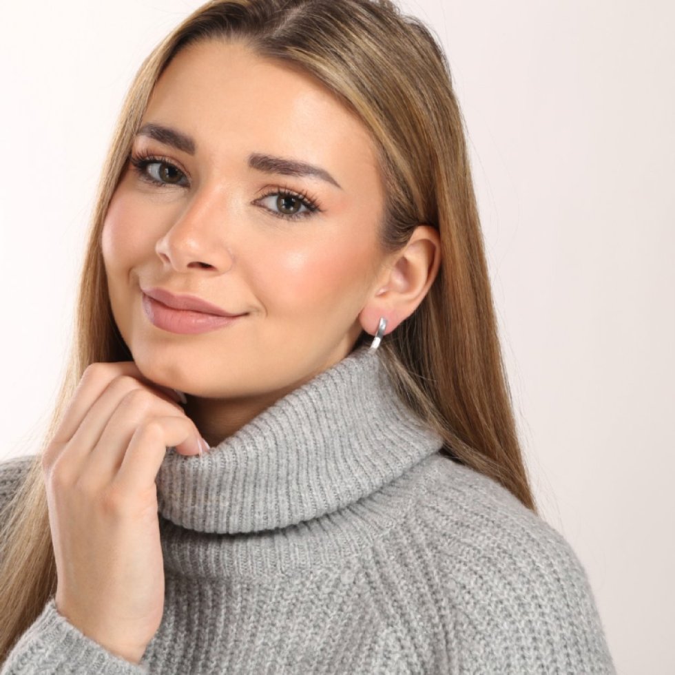 Stříbrné náušnice 61065