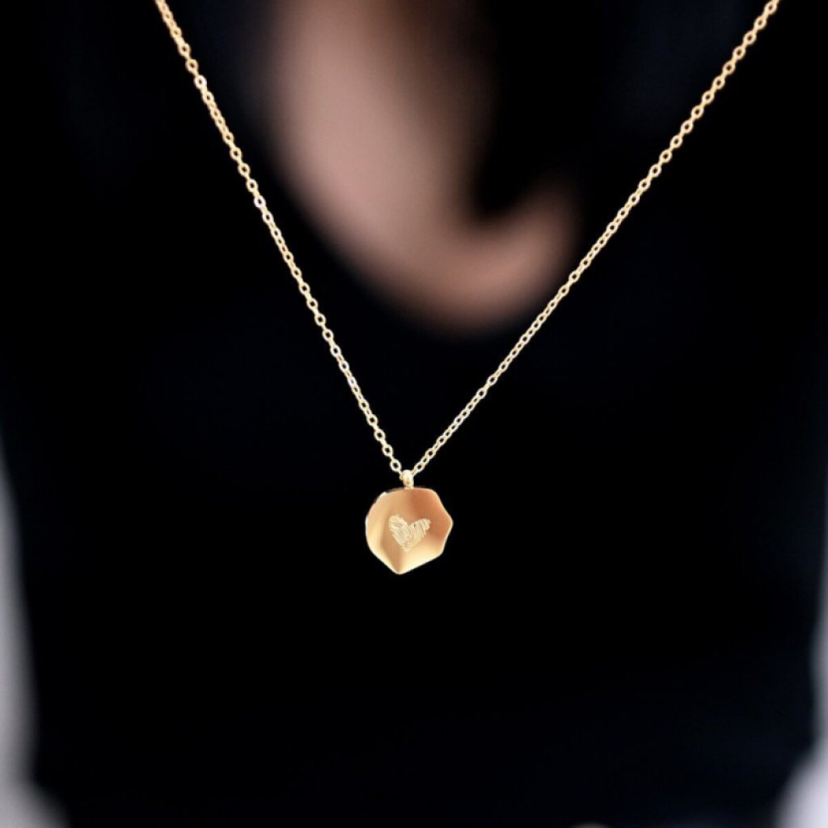 Ocelový náhrdelník placka 42041.1