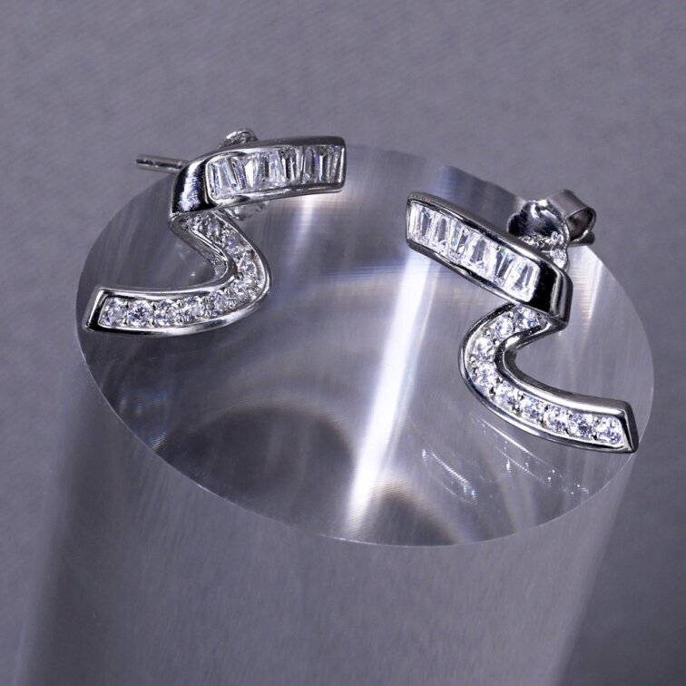 Strieborné náušnice vlnky 11747.1