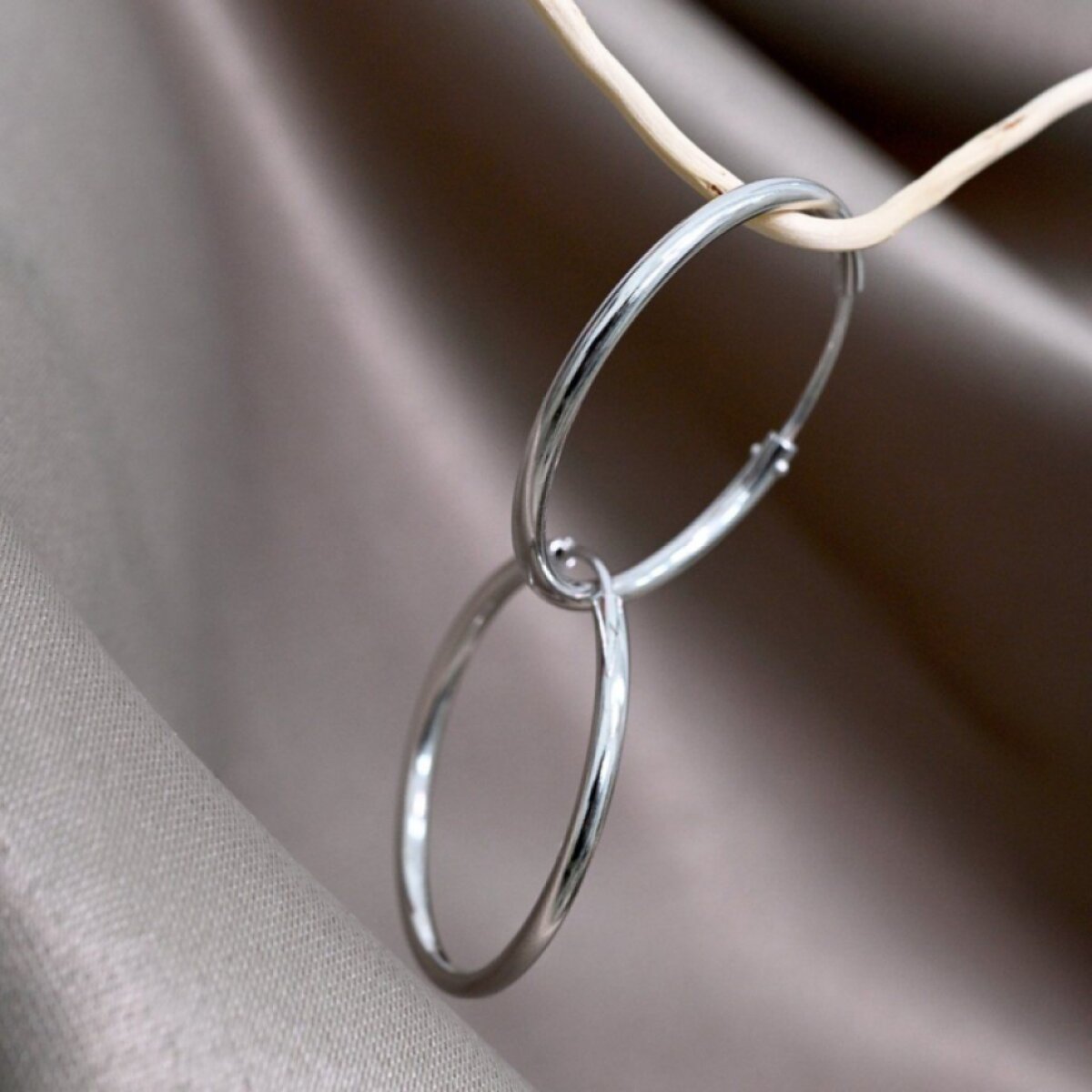 Stříbrné náušnice kruhy 61004