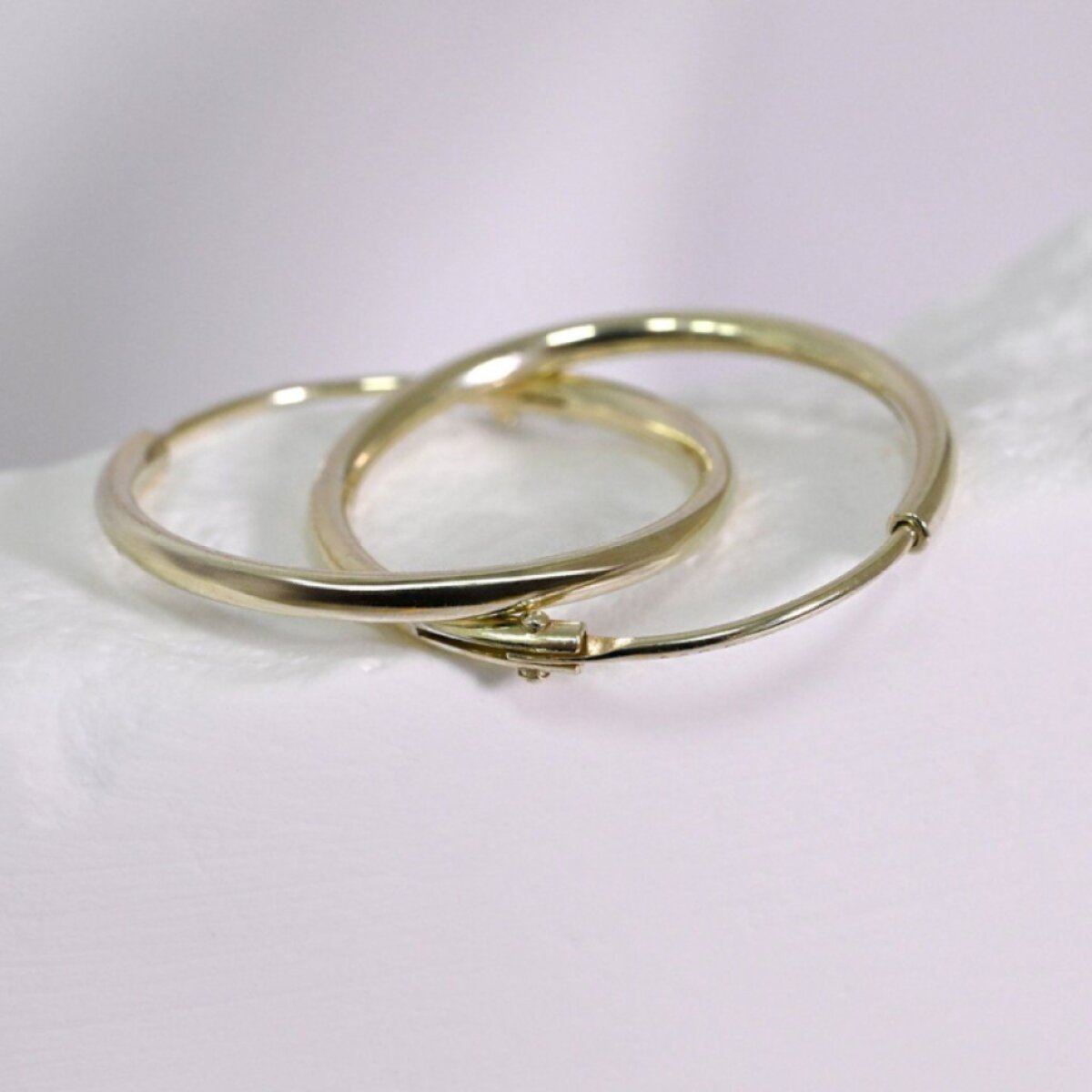 Pozlacené stříbrné náušnice kruhy 61005