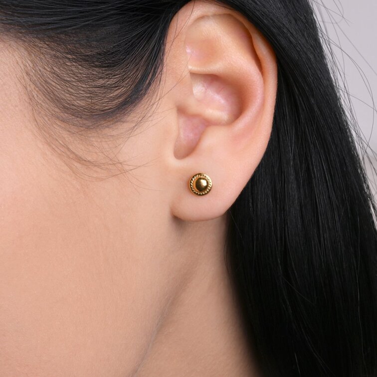 Náušnice kolieska s ozdobným okrajom 41005.1