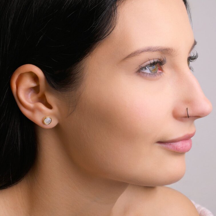 Pozlátené náušnice kolieska 11798.1