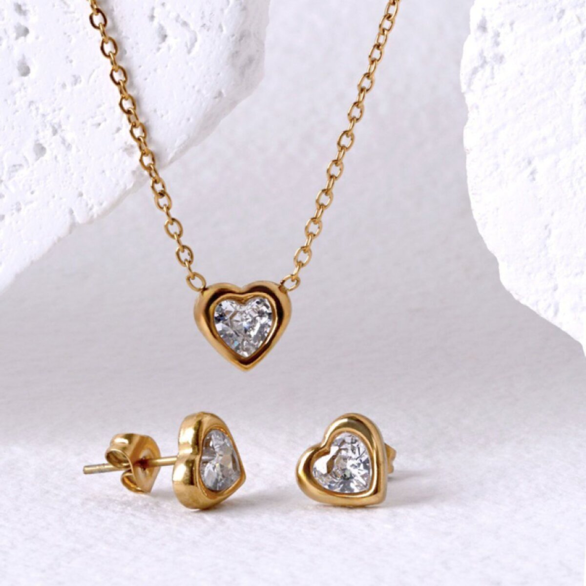 Oceľová sada so srdiečkom 49002.1 gold