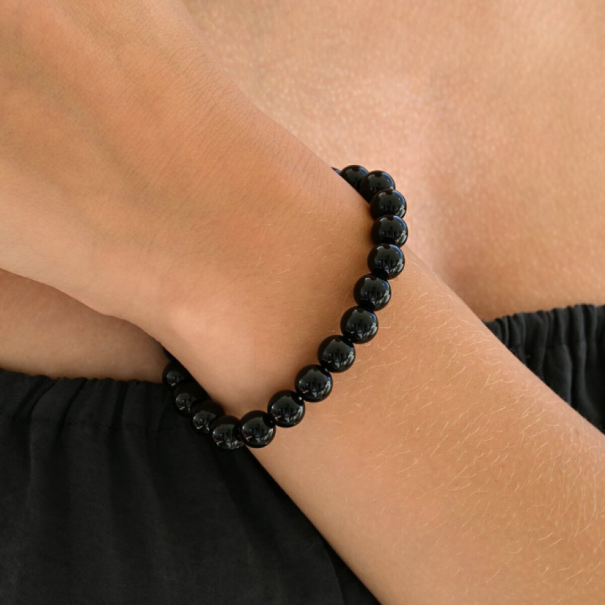 Náramek s minerálními kameny onyx 43056.3