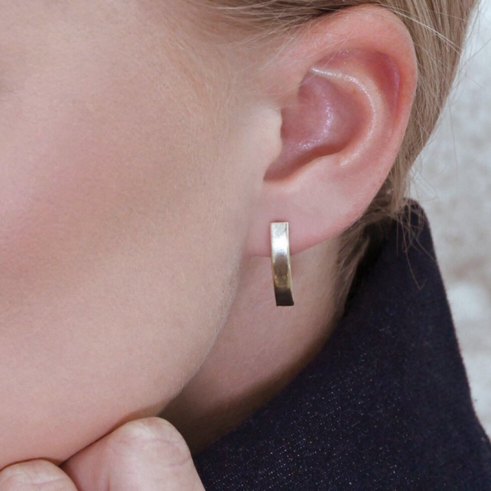 Strieborné pozlátené náušnice 61065