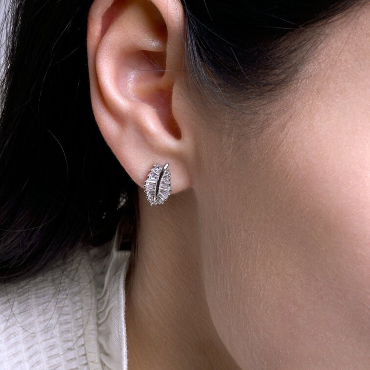 Strieborné náušnice lístočky 11746.1
