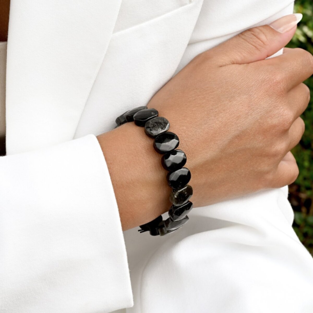 Náramek s minerálními kameny onyx 43057.3