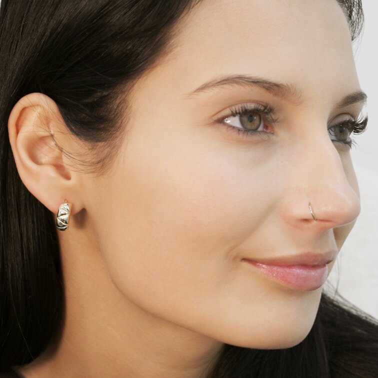 Pozlacené náušnice kruhy 61157