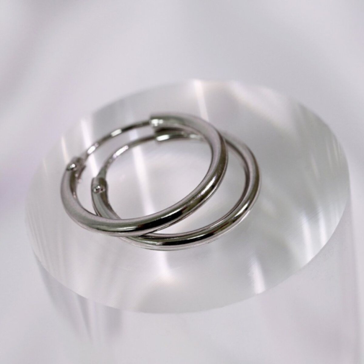 Stříbrné náušnice kruhy 61001