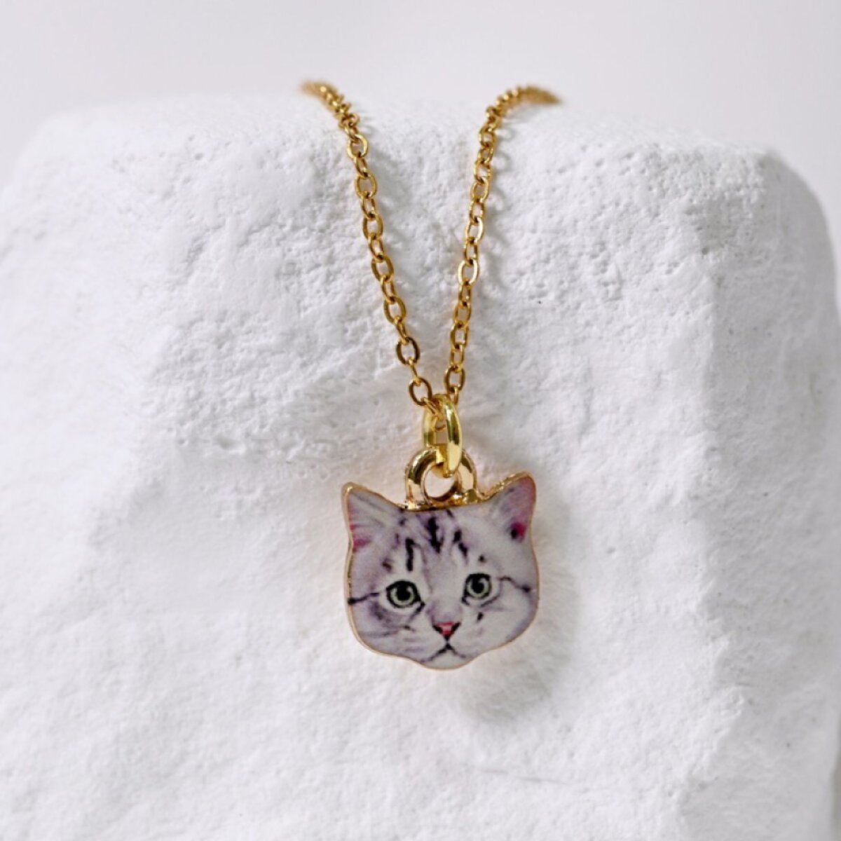 Ocelový náhrdelník kočka 42042.1