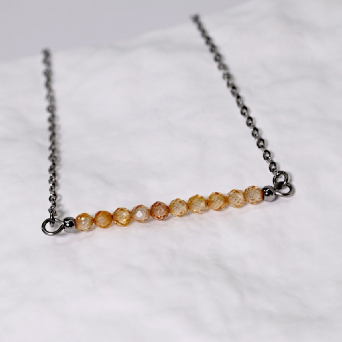 Ocelový náhrdelník žlutý 42038.3