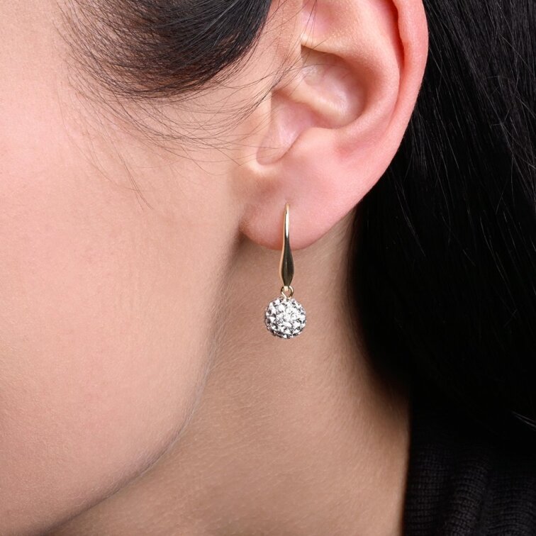 Pozlátené náušnice so Swarovski kryštálmi 31326.1