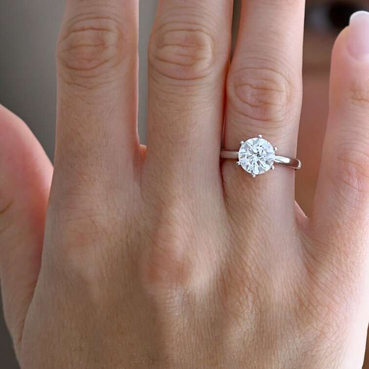 Stříbrný prsten MIA 15M00002 moissanite