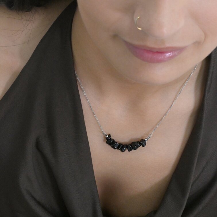 Náhrdelník se záhnědou 42037.3 ocel