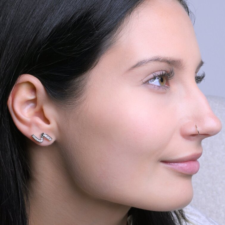 Strieborné náušnice vlnky 11747.1