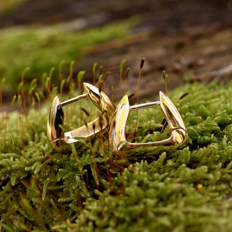 Pozlacené masivní náušnice kruhy 61155