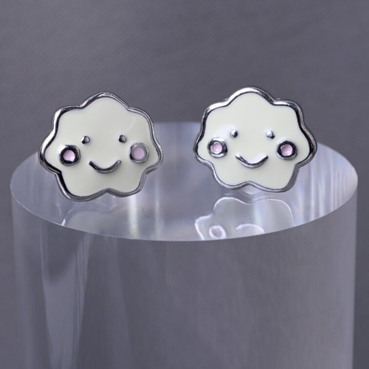 Stříbrné náušnice mráčky 61140