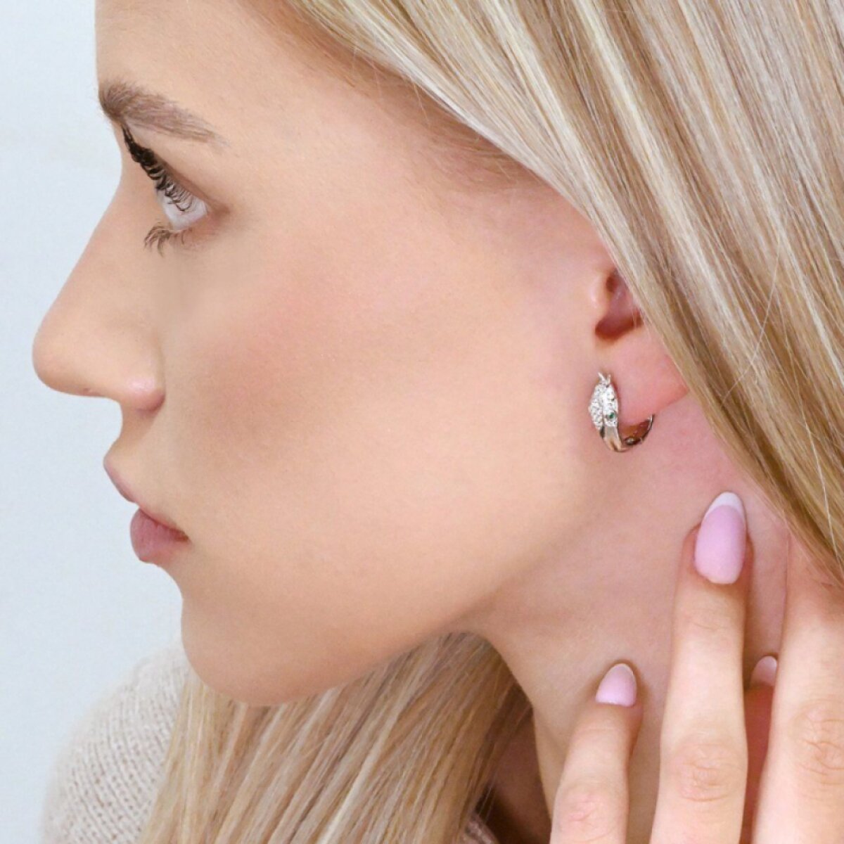 Strieborné krúžky v tvare hada 11776.3