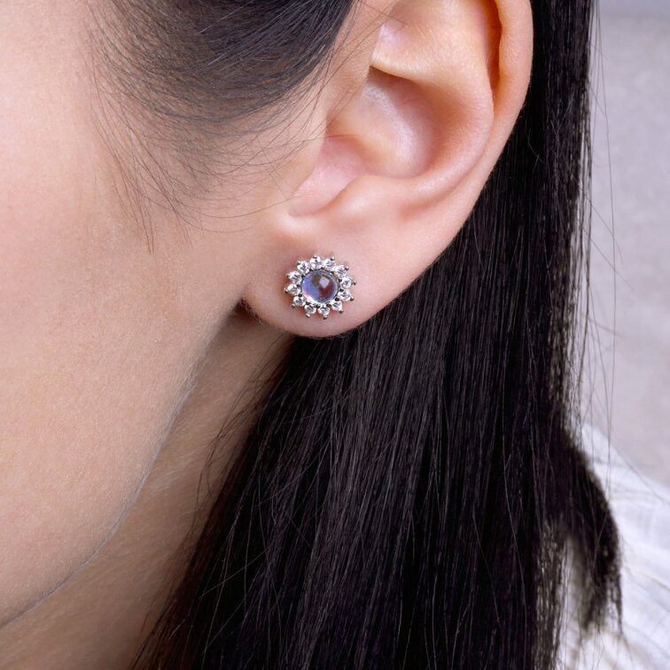 Strieborné náušnice kvietky 11759.1