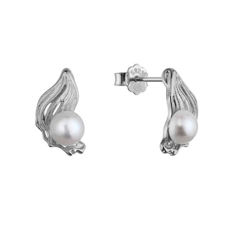 Stříbrné náušnice s říční perličkou 21121.1