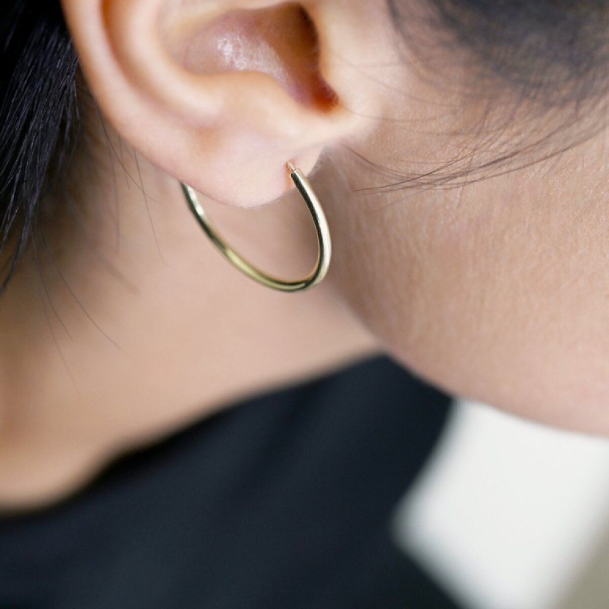 Pozlacené stříbrné náušnice kruhy 61004