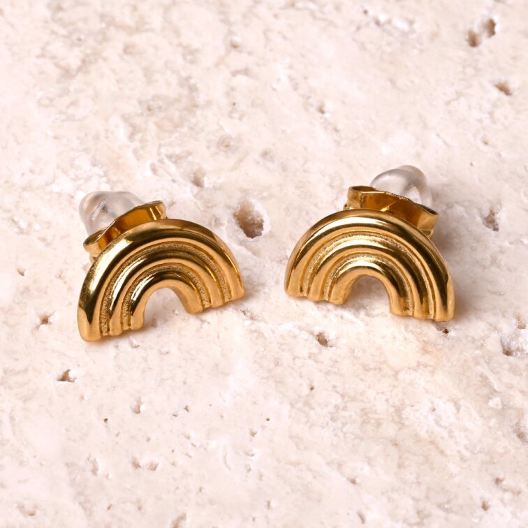 Náušnice oceľové dúhy 41010.1