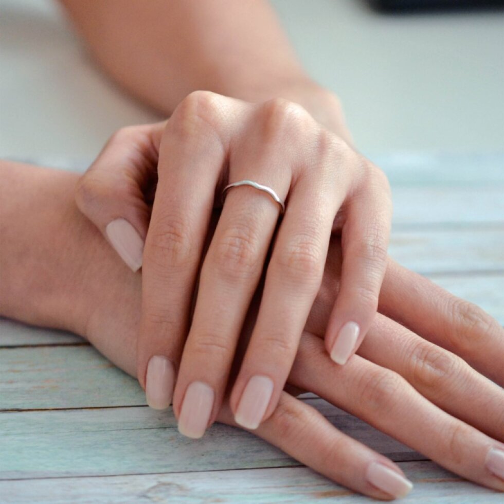 Stříbrný prsten vlnky 65002