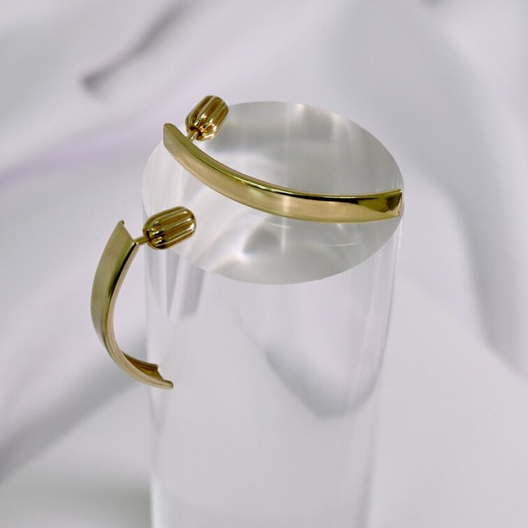 Pozlacené stříbrné náušnice 61066