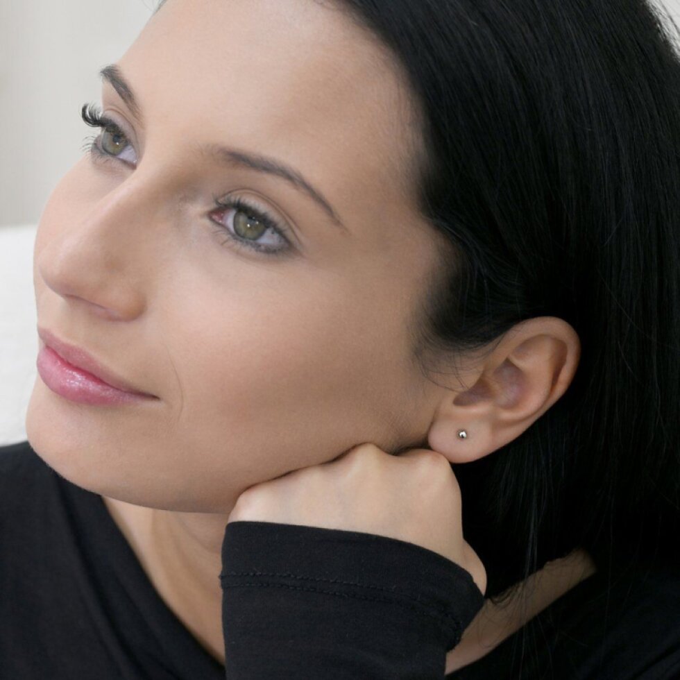 Stříbrné náušnice malinká kulička 61013