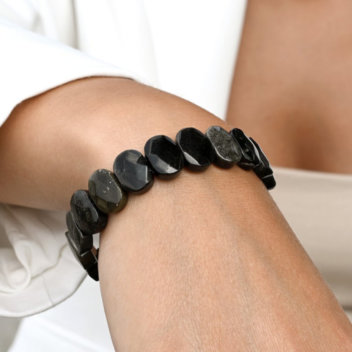Náramek s minerálními kameny onyx 43057.3