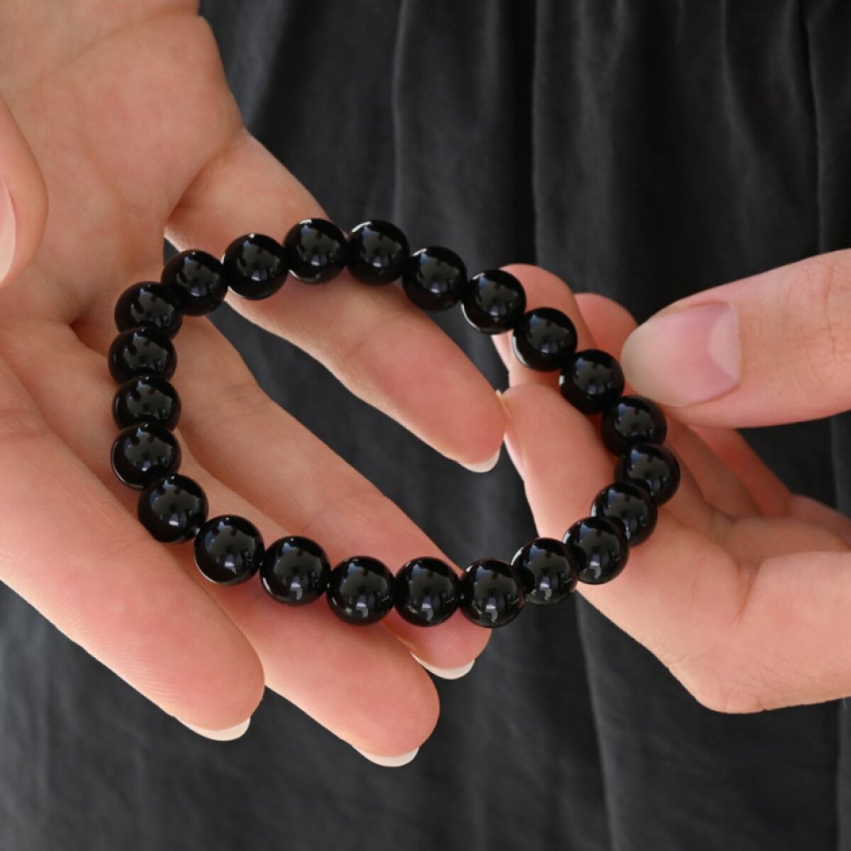 Náramek s minerálními kameny onyx 43056.3