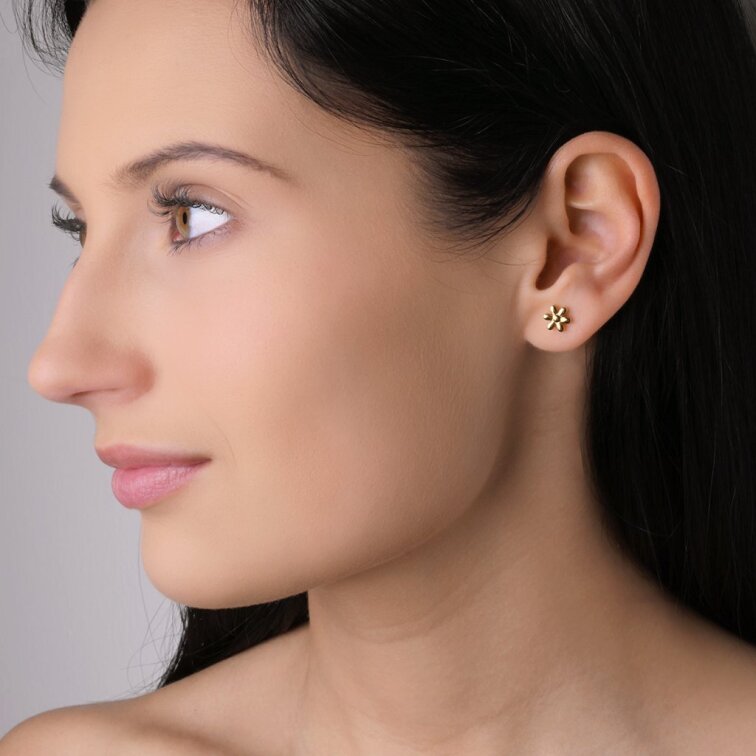 Náušnice oceľové kvietky 41007.1