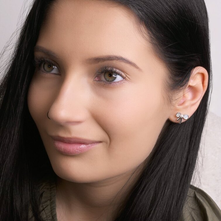 Stříbrné náušnice mašličky 11802.1