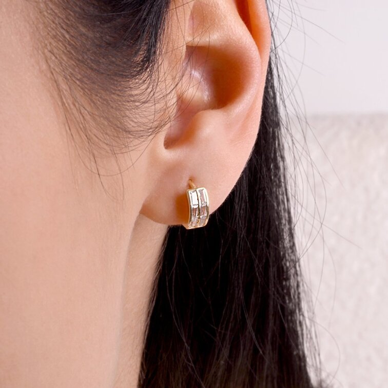 Pozlátené krúžky so zirkónmi 11768.1