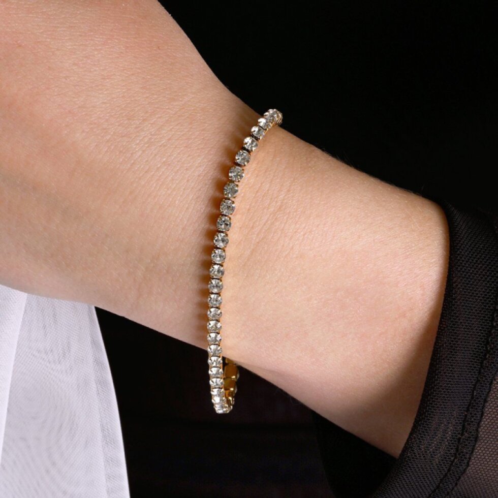 Oceľový tenisový náramok 43107.1 gold